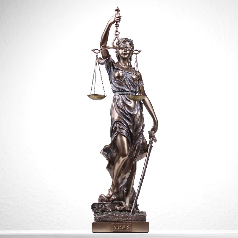 Lady Justice Sculpture of Themis (Cold Cast Bronze Statue)