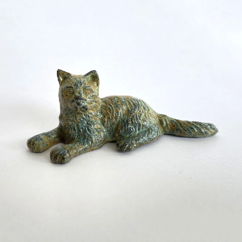 Lying Kitten Statue (Bronze)