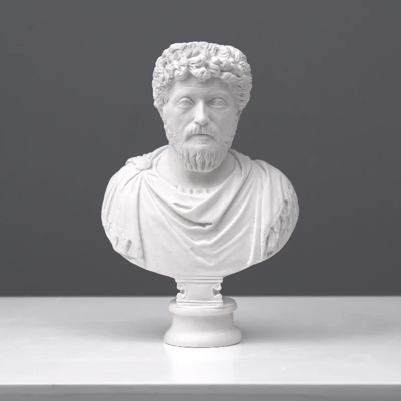 Marcus Aurelius Bust Sculpture - Small Roman Emperor Statue