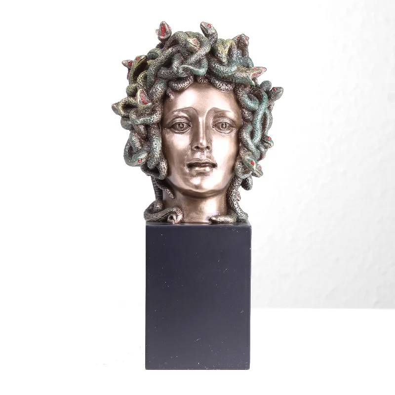 Medusa Head Sculpture in Bronze (Cold Cast Bronze Statue)