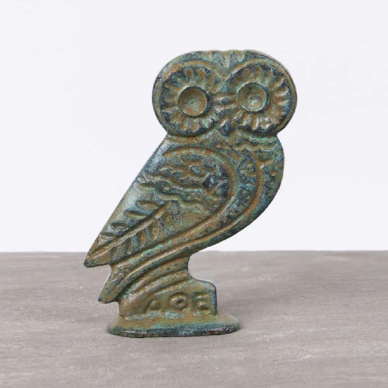 Owl of Athena Bronze Statue (Small)