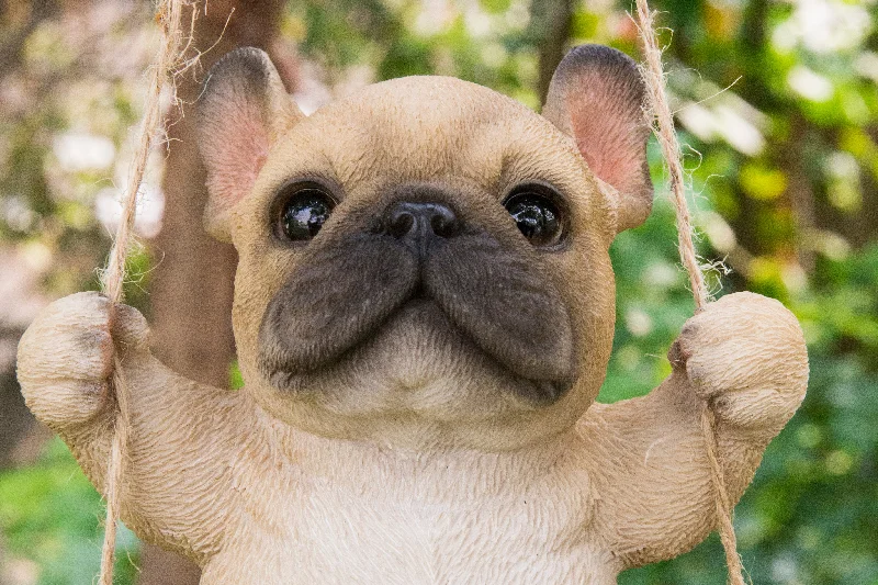 Pet Pals - French Bulldog on Swing Statue