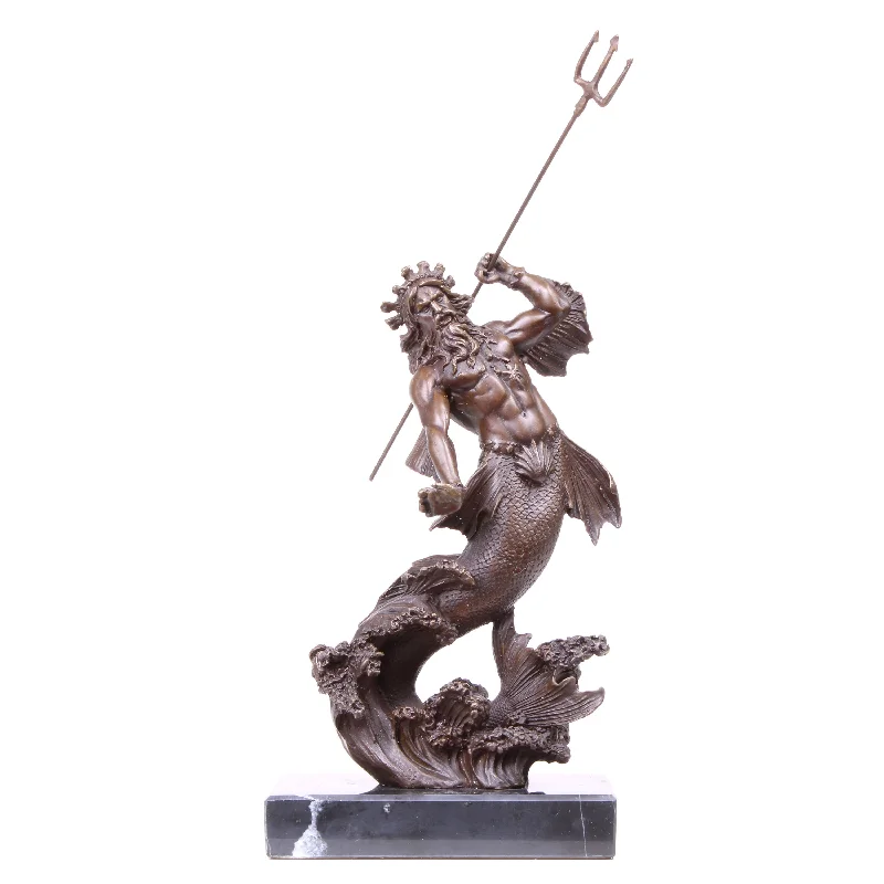 Poseidon Bronze Statue (Hot Cast Bronze Sculpture)