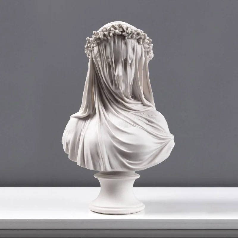 Veiled Lady Bust Sculpture (Veiled Maiden)