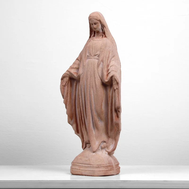 Virgin Mary Garden Statue Terracotta (Small)