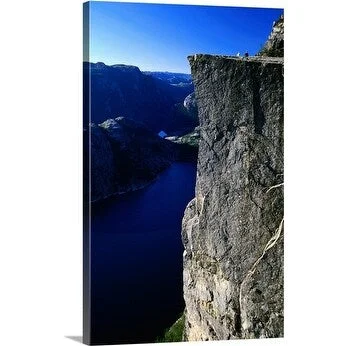 Anders Blomqvist Premium Thick-Wrap Canvas entitled Pulpit Rock, Lysefjord, Rogaland, Norway, Europe