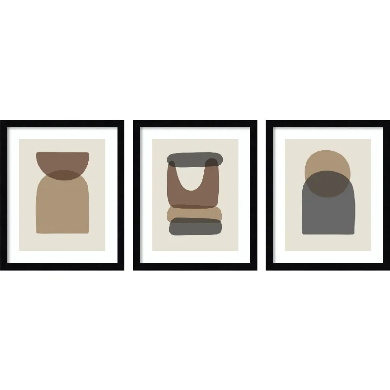 Arch Abstract - set of 3 by The Creative Bunch Studio Framed Art Print