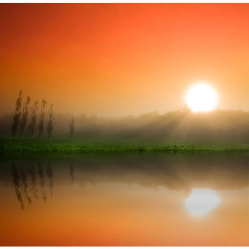 ArtzFolio Beautiful Sunrise Over A Field In The Countryside Peel & Stick Vinyl Wall Sticker