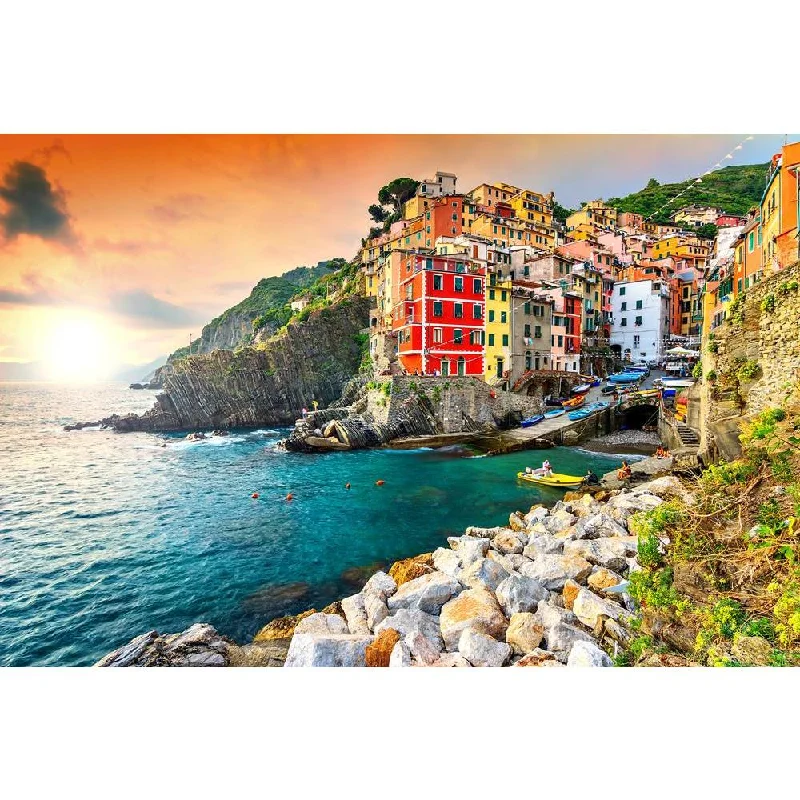 ArtzFolio Cinque Terre National Park in Italy, Europe Canvas Painting