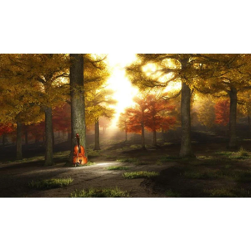 ArtzFolio Violin In Autumnal Park Peel & Stick Vinyl Wall Sticker