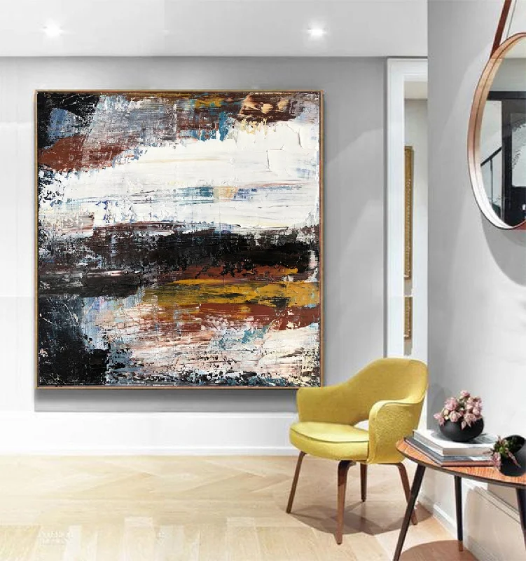 Colorful Artwork White Wall Art Abstract Painting Oversized Painting Sp035