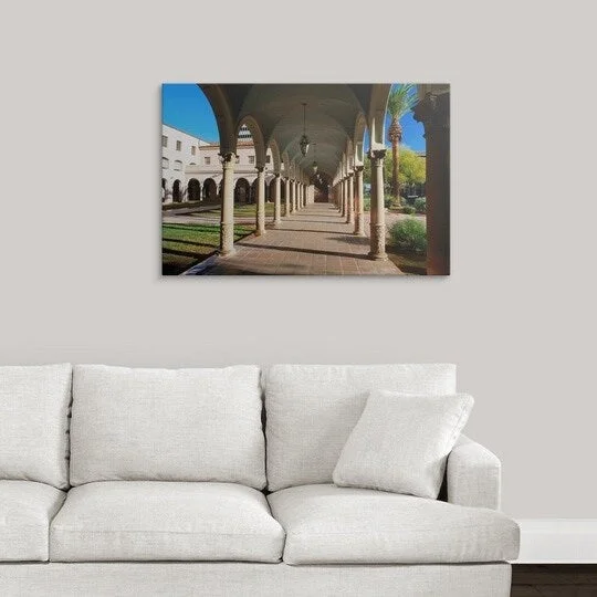 David Tomlinson Premium Thick-Wrap Canvas entitled Covered Walkway, Tucson, Arizona, USA