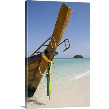 Holger Leue Premium Thick-Wrap Canvas entitled Longtail Boat, Ko Tarutao Marine Park, Thailand, South-East Asia