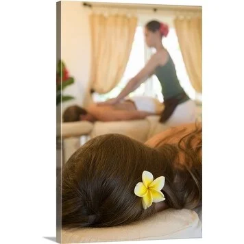 Holger Leue Premium Thick-Wrap Canvas entitled Massage Therapy, Maui, Hawaii, USA