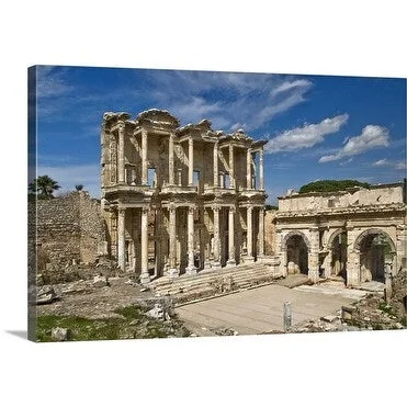 Izzet Keribar Premium Thick-Wrap Canvas entitled Celsus Library, Izmir, Ephesus, Turkey