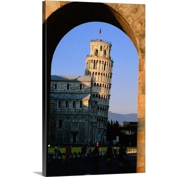 John Elk Premium Thick-Wrap Canvas entitled Leaning Tower of Pisa, Tuscany, Italy, Europe