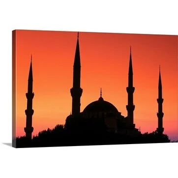 John Elk Premium Thick-Wrap Canvas entitled Mosque, Turkey, Istanbul, Middle East