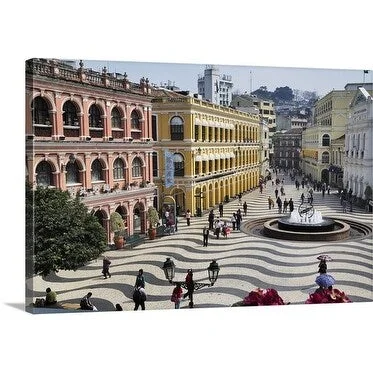 Manfred Gottschalk Premium Thick-Wrap Canvas entitled Leal Senado Square, Central Macau, China