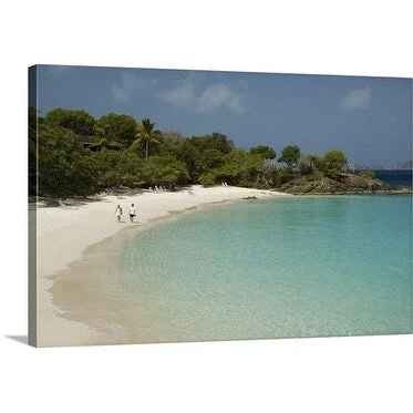 Margie Politzer Premium Thick-Wrap Canvas entitled Beach View, St John, US Virgin Islands