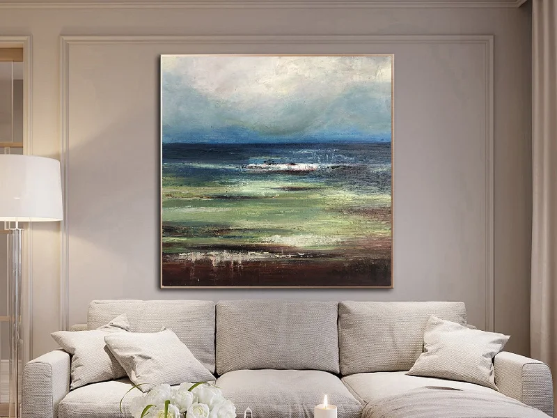 Ocean Wall Art Blue Landscape Painting Sp026