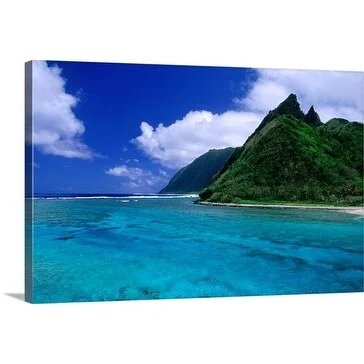 Peter Hendrie Premium Thick-Wrap Canvas entitled Tropical Island, Ofu Island, American Samoa, Pacific