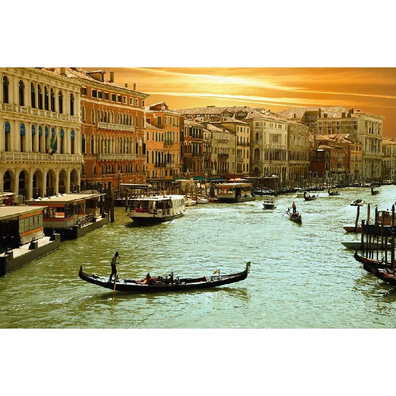 Pitaara Box Venice Grand Cana Canvas Painting Synthetic Frame