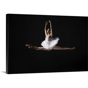 Premium Thick-Wrap Canvas entitled Ballerina performing a grand jetee