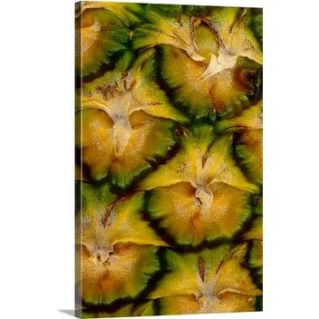 Premium Thick-Wrap Canvas entitled Close up of Pineapple (Ananas) skin