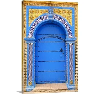 Premium Thick-Wrap Canvas entitled Ornate Moroccan doorway, Essaouira, Morocco, Middle East, North Africa, Africa