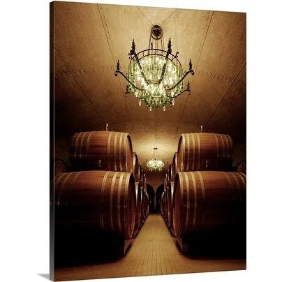 Premium Thick-Wrap Canvas entitled Wine cellar at Castello Banfi in Tuscany