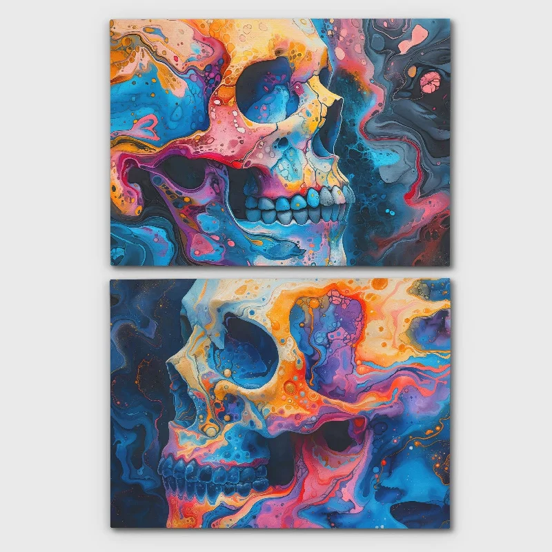 Psychedelic Painted Skulls