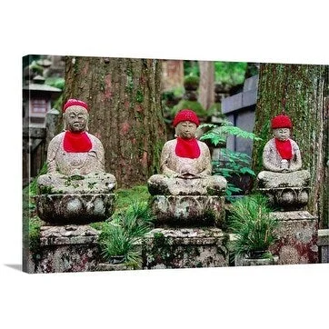 Rachel Lewis Premium Thick-Wrap Canvas entitled Buddah statues in North-East Asia, Japan, Kinki, Koya-san