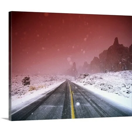 Thomas Winz Premium Thick-Wrap Canvas entitled Snow in Arches National Park, Utah, USA