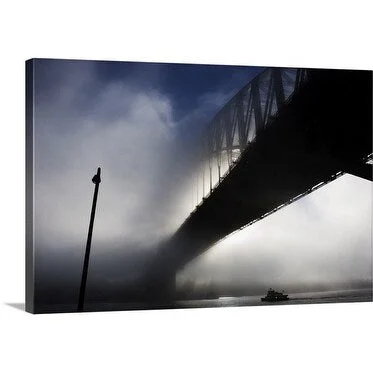 Tim Barker Premium Thick-Wrap Canvas entitled Fog over Sydney Harbor Bridge, Sydney, Australia